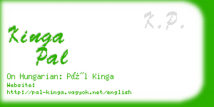 kinga pal business card